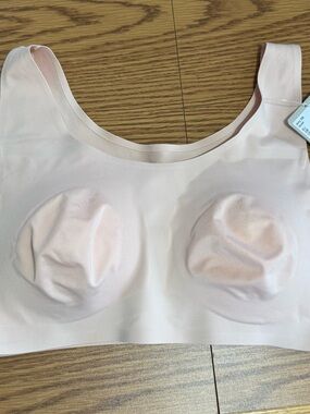 NWT Amonea L Soft Scoop Wireless Seamless Bralette Pink Blush Great Post Op Bra